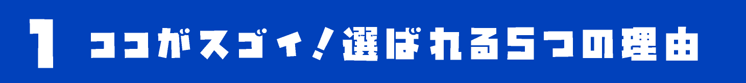 ここがすごい!選ばれる5つの理由